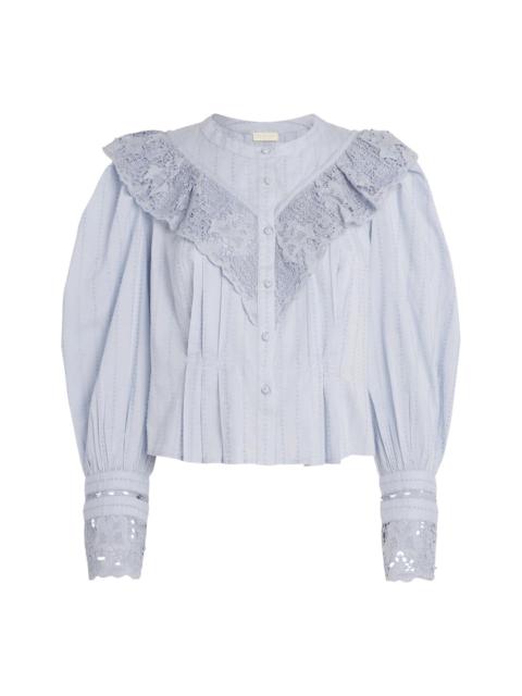 ULLA JOHNSON Esther Long Sleeve Blouse