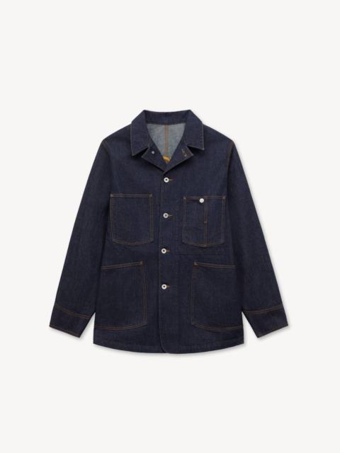 KENZO 'KENZO Varsity' embroidered chore jacket in japanese denim