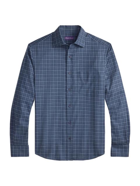 Ralph Lauren Men's Tattersall Flannel Shirt - Blue Melange Tattersall