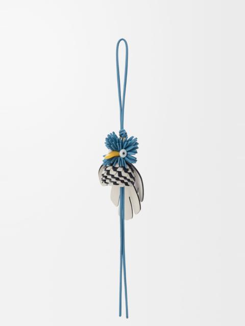 Loewe Hoopoe bird charm in classic calfskin