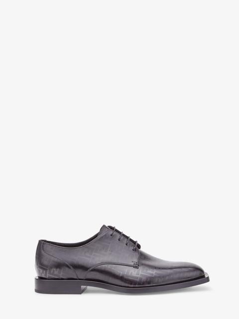 FENDI Black leather lace-ups