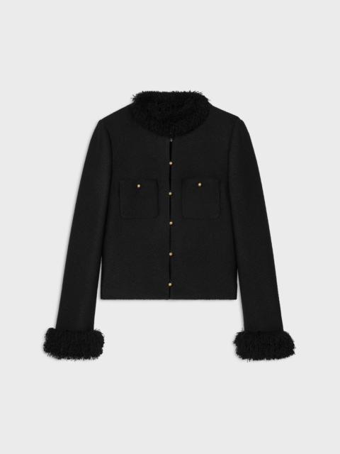 CELINE chasseur jacket IN viscose and wool natté