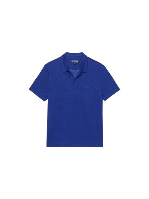 Vilebrequin Men Linen Jersey Polo Solid