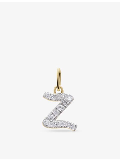 MONICA VINADER Z Letter 14ct Yellow-Gold And Lab-Grown Diamond Charm