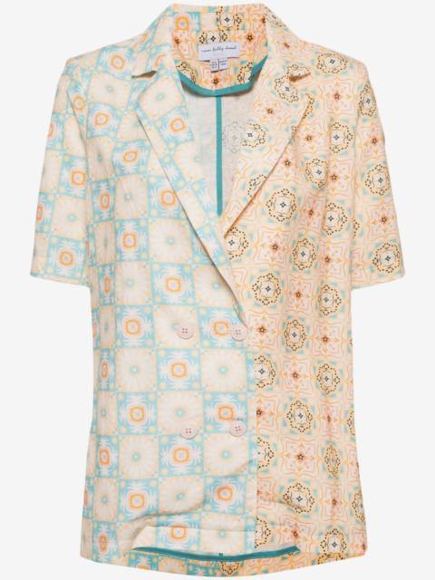 Never Fully Dressed graphic-print short-sleeve blazer
