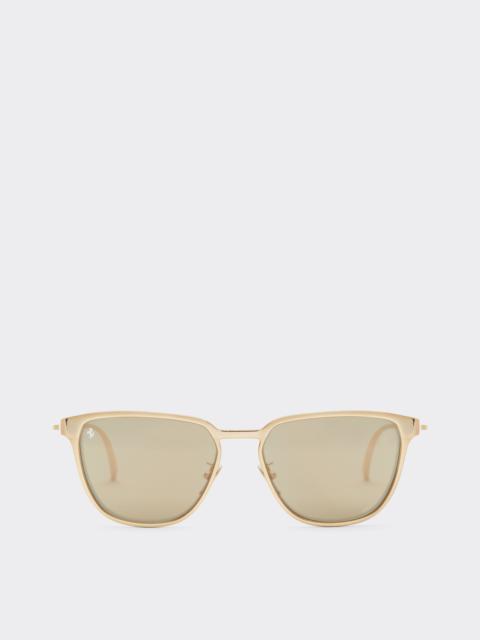 Ferrari Ferrari sunglasses in gold-colored metal with gold mirrored lenses