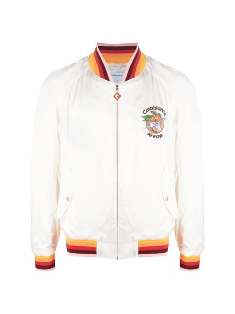 CASABLANCA Orbite Autour De L'Orange satin jacket