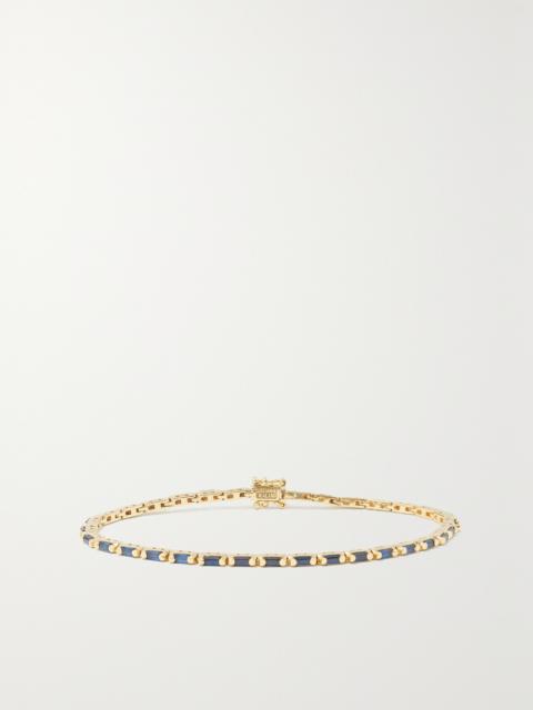 SUZANNE KALAN 18-karat Gold Sapphire And Diamond Tennis Bracelet