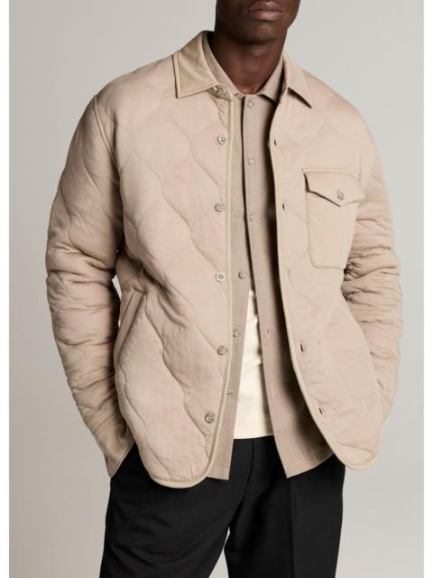Vince Quilted Cotton-Blend Insulated Shirt Jacket