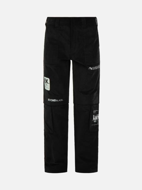 EVISU Logo Embroidered Corduroy Worker Pants