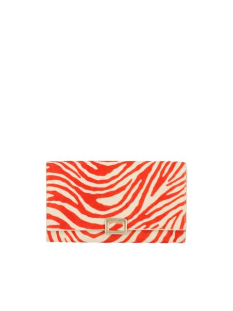 Roger Vivier zebra-print buckle-detail wallet