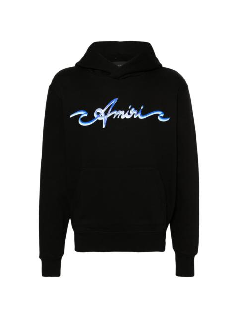 logo-print cotton hoodie