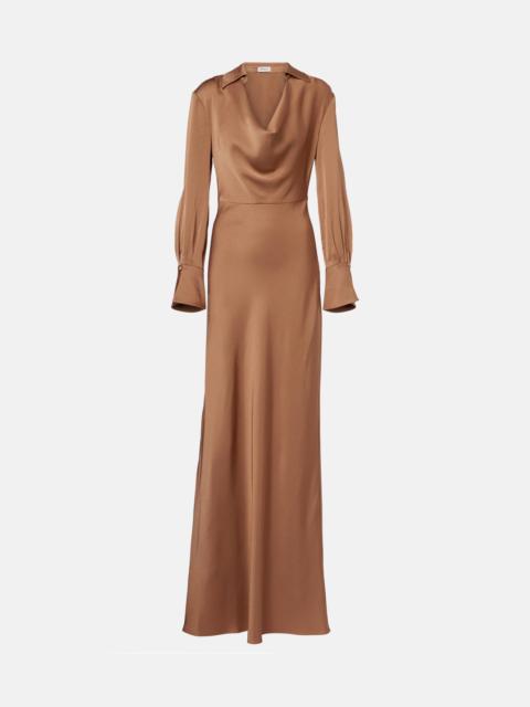 Adelle draped satin gown