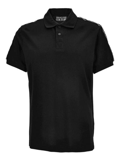 VERSACE JEANS COUTURE tape-detail polo shirt