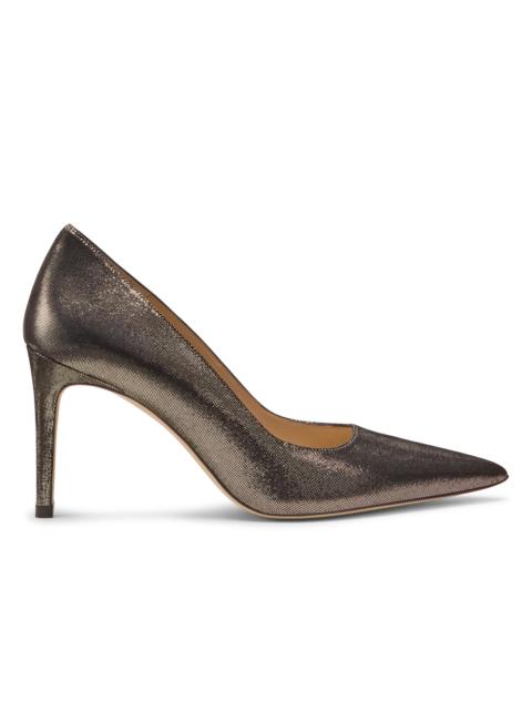 Stuart Weitzman Women's Power 85MM Leather Stiletto Pumps - Platino