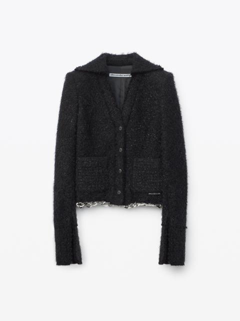 Alexander Wang CHAIN HEM SHIRT JACKET
