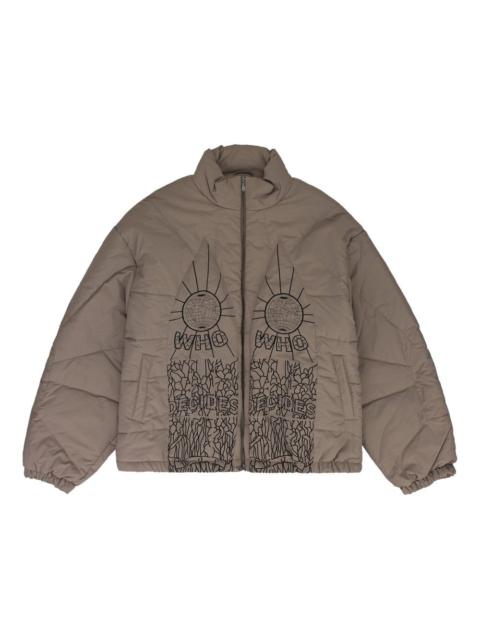 WHO DECIDES WAR embroidered padded jacket