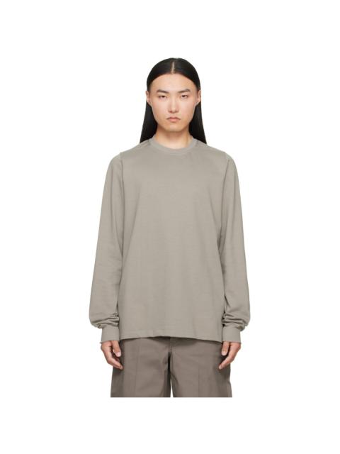 Rick Owens Gray Tower Short Crewneck LS T-shirt