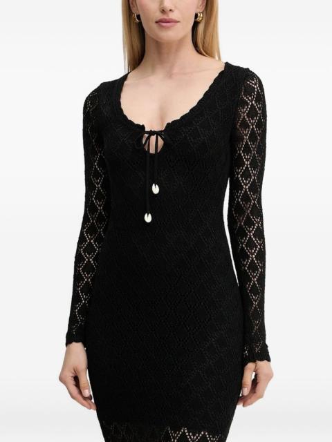 GUESS USA lace-insert midi dress