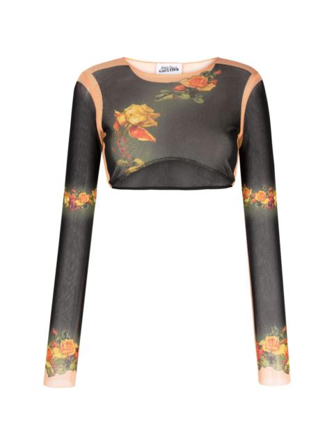 Fleurs Petit Grand-print crop top