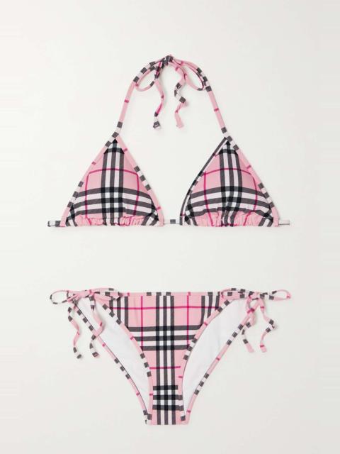 Burberry Checked triangle bikini