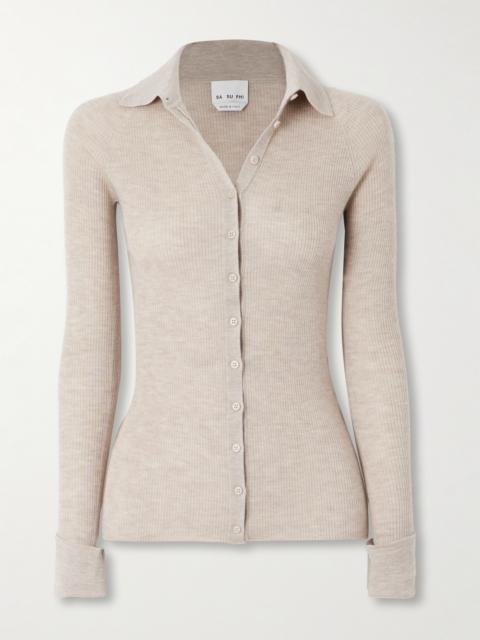 SA SU PHI Ribbed Cashmere And Silk-blend Cardigan