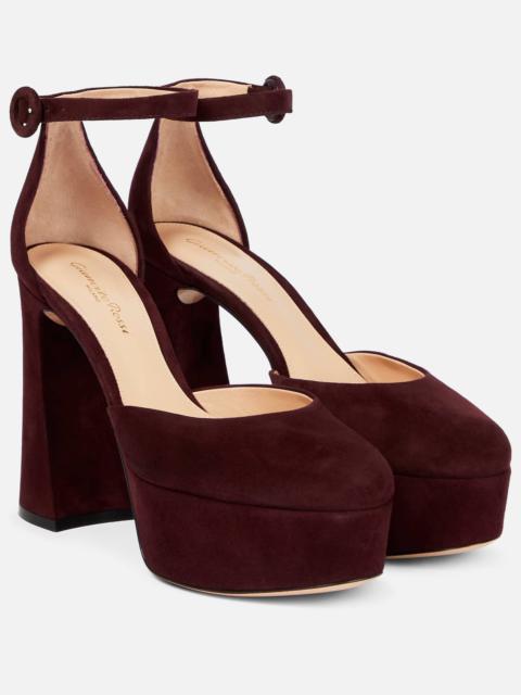 Holly D'orsay suede pumps