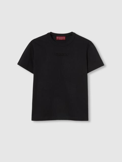 GUCCI Embroidered cotton jersey T-shirt