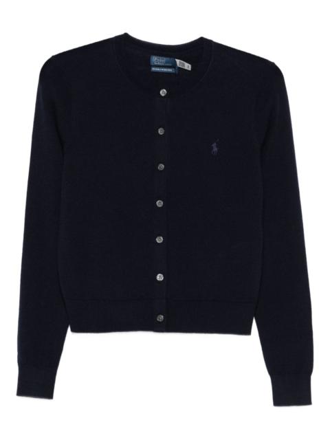 Polo Ralph Lauren button-front embroidered-logo cardigan