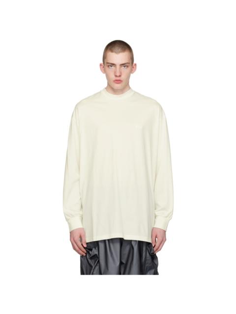 Y-3 Off-White Mock Neck Long Sleeve T-Shirt