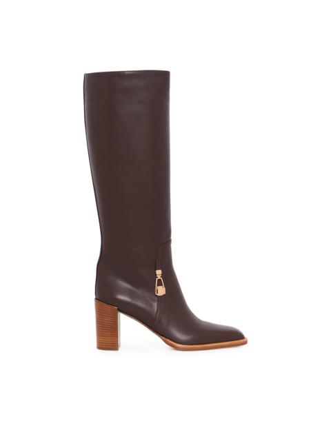 GABRIELA HEARST Nina Clasp Tall Boot in Dark Chocolate Leather