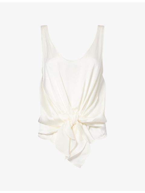 JW Anderson Front-Knot Silk Top