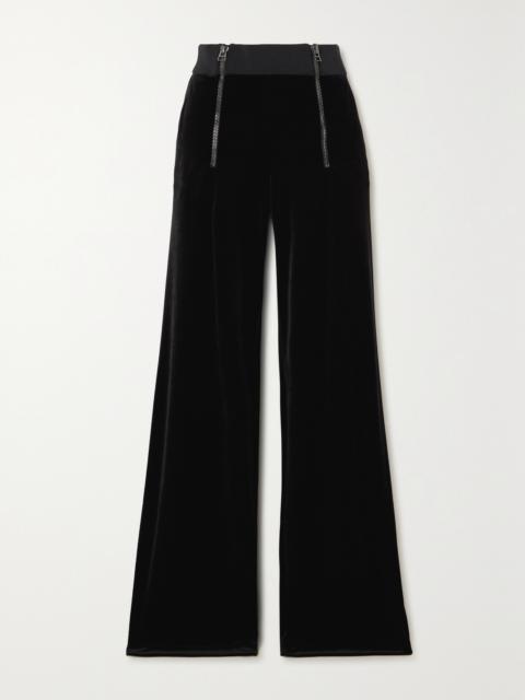 TOM FORD Zip-embellished Velour Track Pants