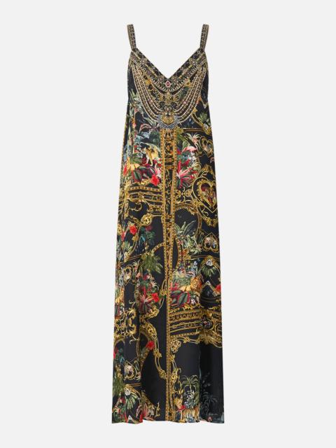 CAMILLA V NECK MIDI SLIP DRESS PALACE ZOOLOGY