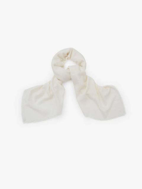 Alexander McQueen Women's Oversized Seal Logo Shawl in Ivory