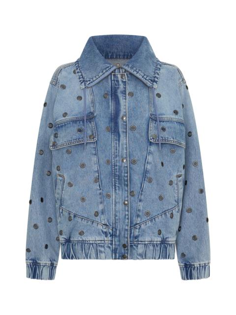 ONE TEASPOON Punk Paradise Denim Bomber Jacket - Salty Dog