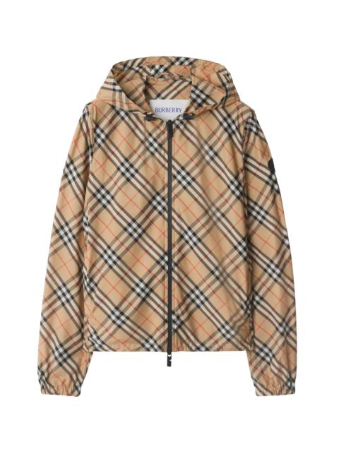 Burberry Women's Check Hooded Jacket - Sand Ip Check