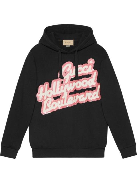 GUCCI sequin-embellished pullover hoodie