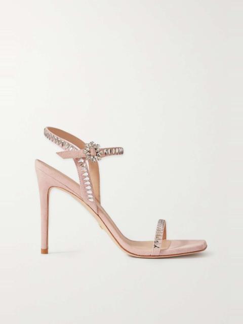 Stuart Weitzman Gemcut Swarovski crystal-embellished suede sandals