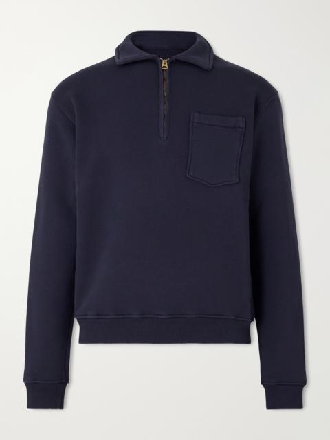 FORTELA Yale Cotton-Jersey Half-Zip Polo Sweatshirt