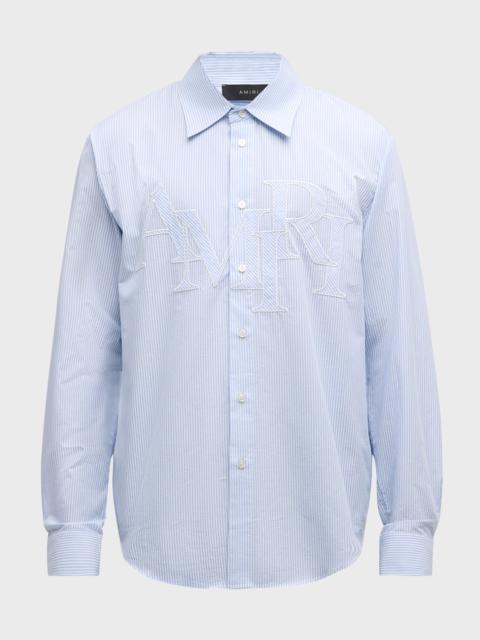 Men's Staggered Pinstripe Sport Shirt