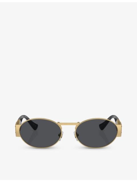 VERSACE VE2264 oval-frame metal sunglasses
