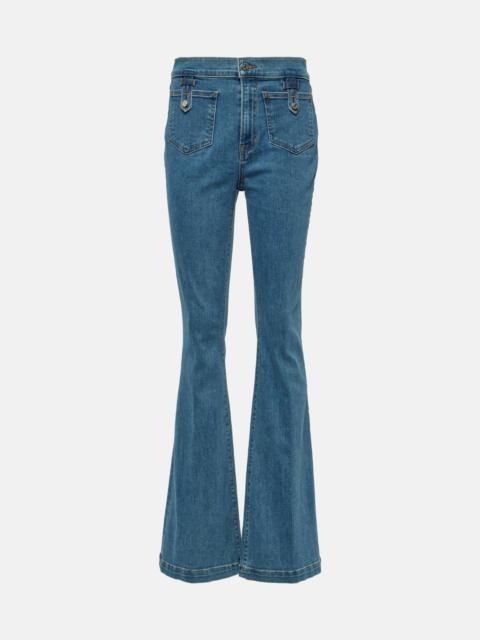 VERONICA BEARD Beverly high-rise flared jeans
