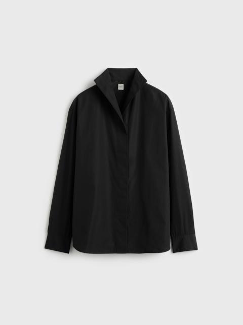TOTEME Sharp poplin shirt black