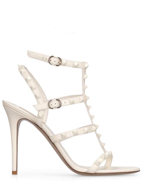 105mm Rockstud leather sandals
