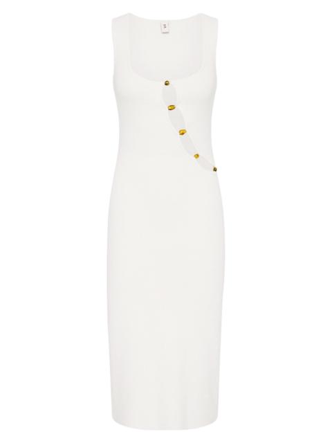 SIR. Women's Chiara Beaded Midi-Dress - Ivory