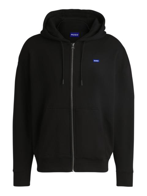 HUGO ALL-GENDER RELAXED-FIT HOODIE IN COTTON TERRY