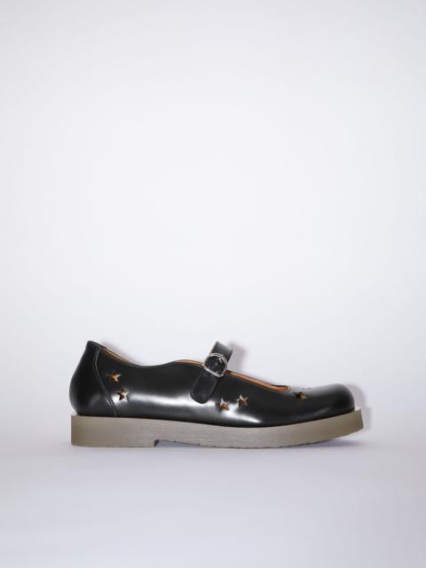 Acne Studios Leather mary jane pumps - Black/amber