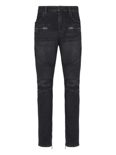 Balmain Regular Biker Denim Pants