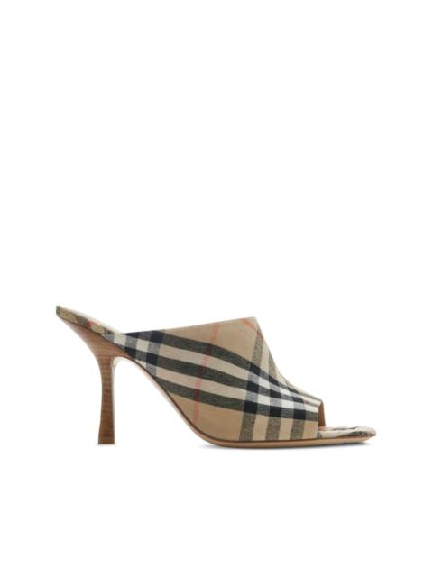 Burberry 90mm Check Mews mules